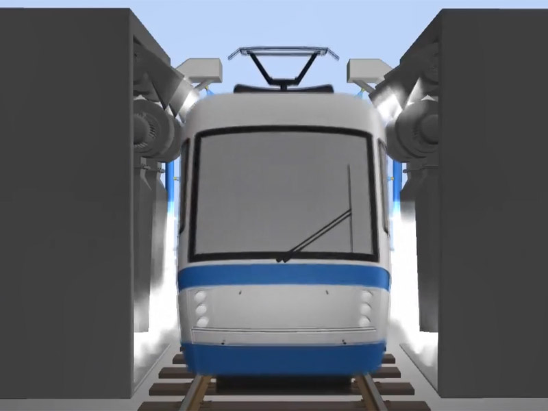 Air Energy Train Wash Machine
