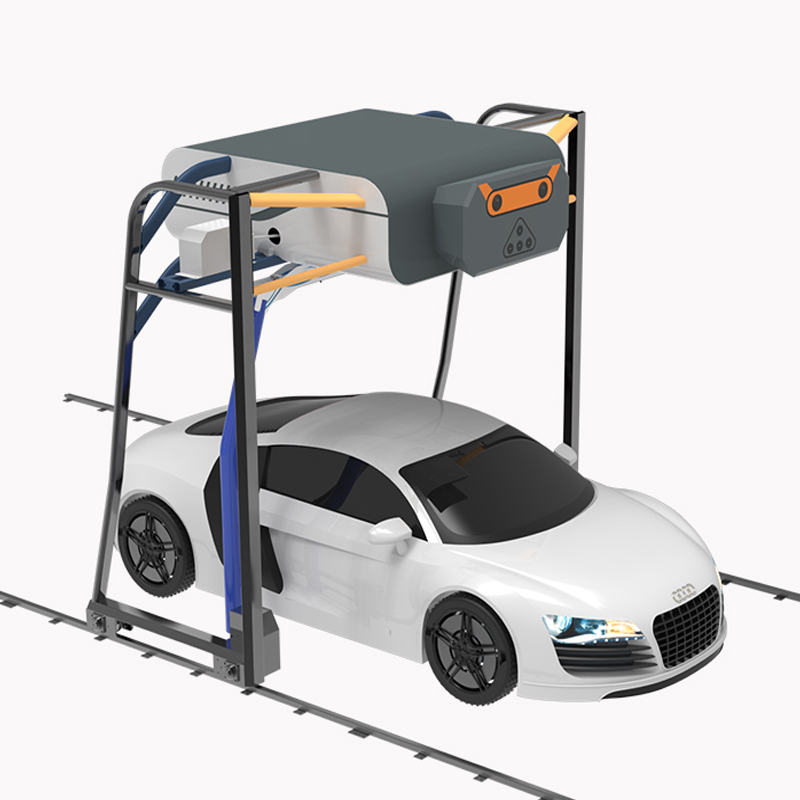 Rollover type single arm touchless car wash machine